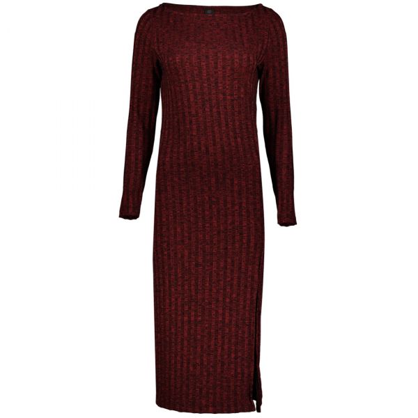 SPACE DYE BOAT NECK MIDI DRESS