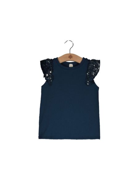 SS CREW NK T-SHIRT WITH EMBROIDERY ON SLVS