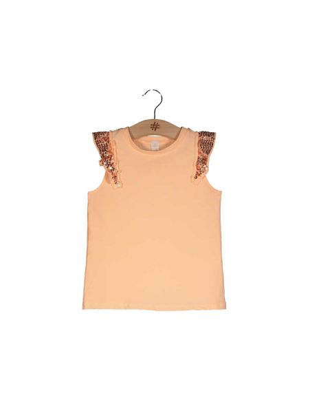SS CREW NK T-SHIRT WITH EMBROIDERY ON SLVS
