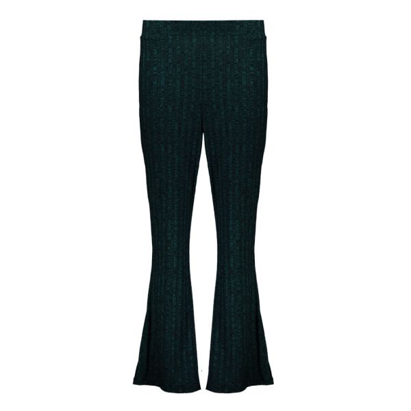 SPACE DYE RIB FIT AND FLARE PANT