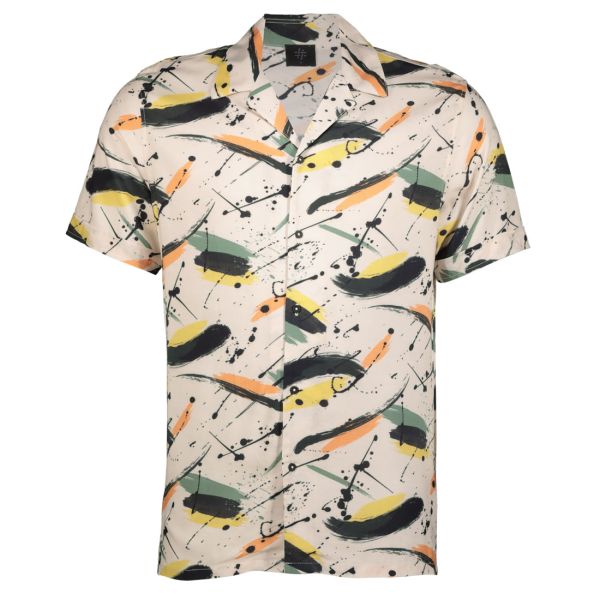PAINT BRUSH PRINT RESORT SHIRT