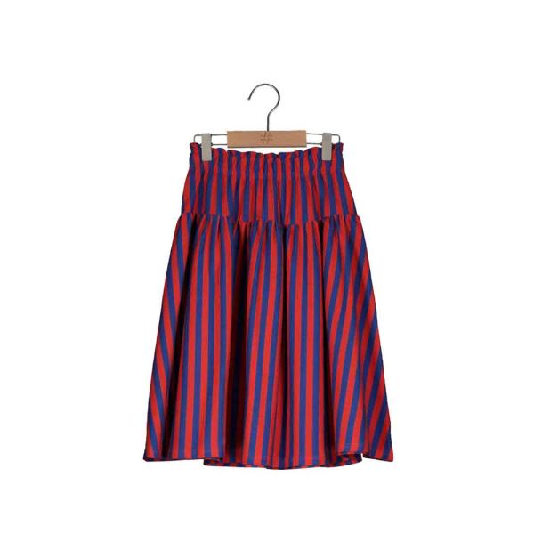 TIERRED STRIPE COTTON SKIRT
