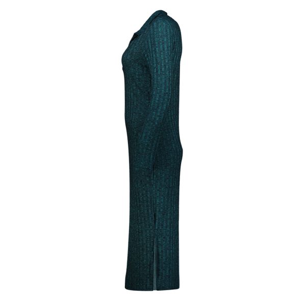 SPACE DYE LS POLO DRESS