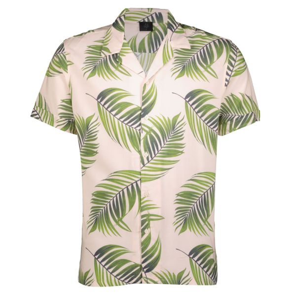 PALM LEAVES PRINT RESORT SHIRT