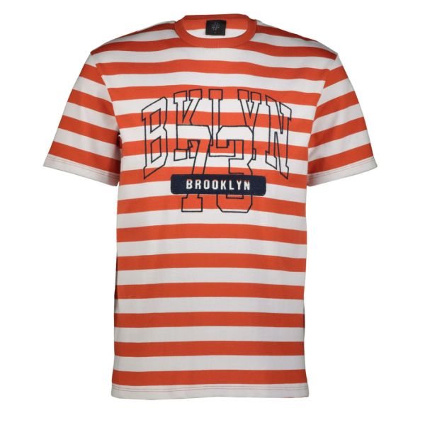 OVERSIZE BROOKLYN EMBROIDERY STRIPE TEE