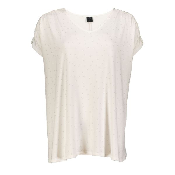 RUCHED SHOULDER V NECK TANK TOP