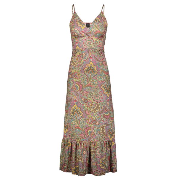 SPAGHETTI MAXI DRESS IN AOP