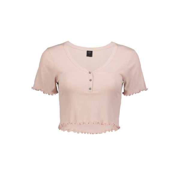 V NECK RUFFLE TOP