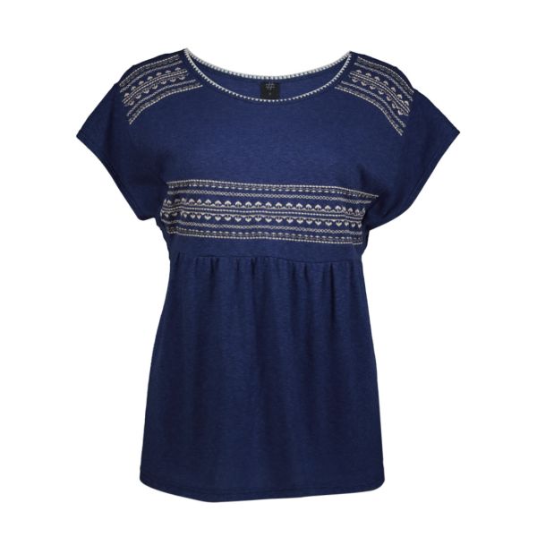 CAP SLEEVES EMBROIDERED TEE