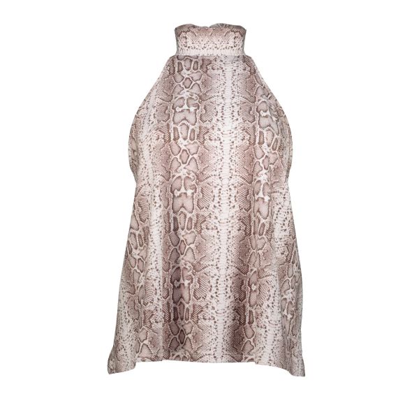 HALTER NECK FLARED TOP