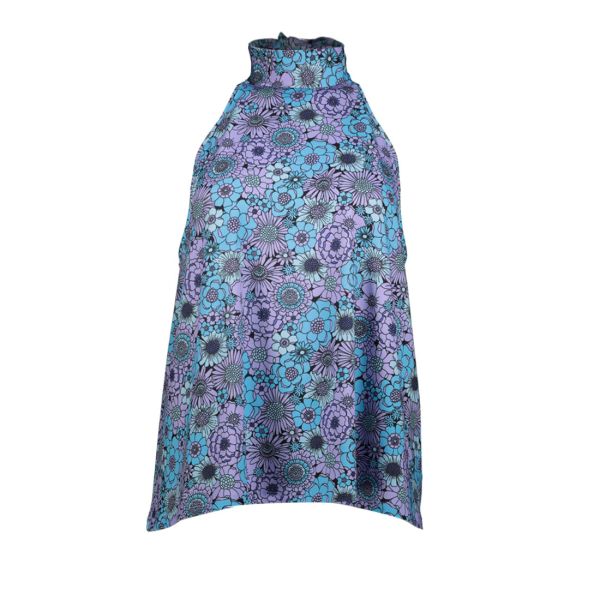 HALTER NECK FLARED TOP