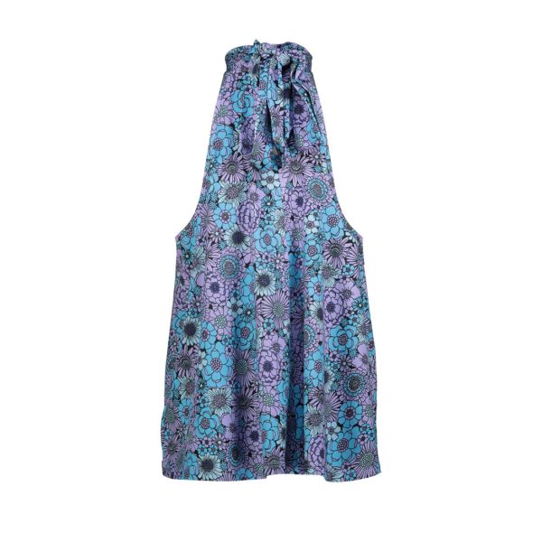 HALTER NECK FLARED TOP