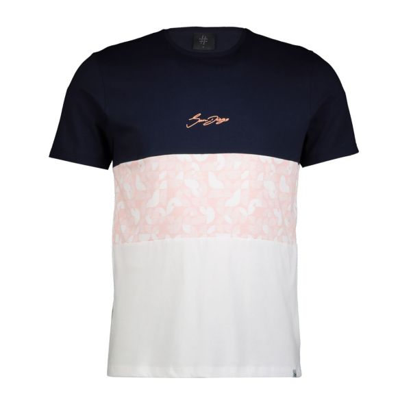 M-PINK GEO BLOCK TEE