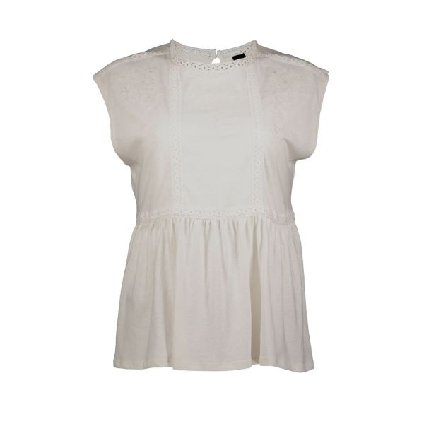 PEPLUM BLOUSE WITH FANCY TRIM