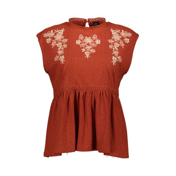 PEPLUM BLOUSE WITH FANCY TRIM