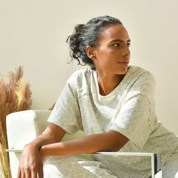 RAW EDGE SLUBBY LOUNGE TEE