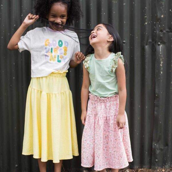 FOCHETTE TIERED SKIRT