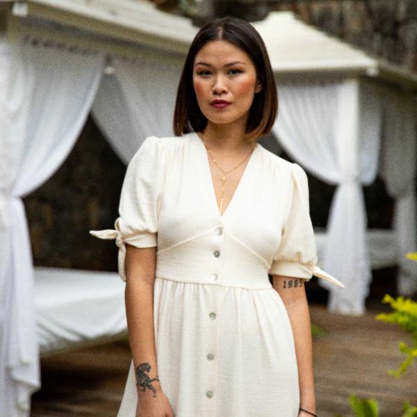 BUTTON DRESS
